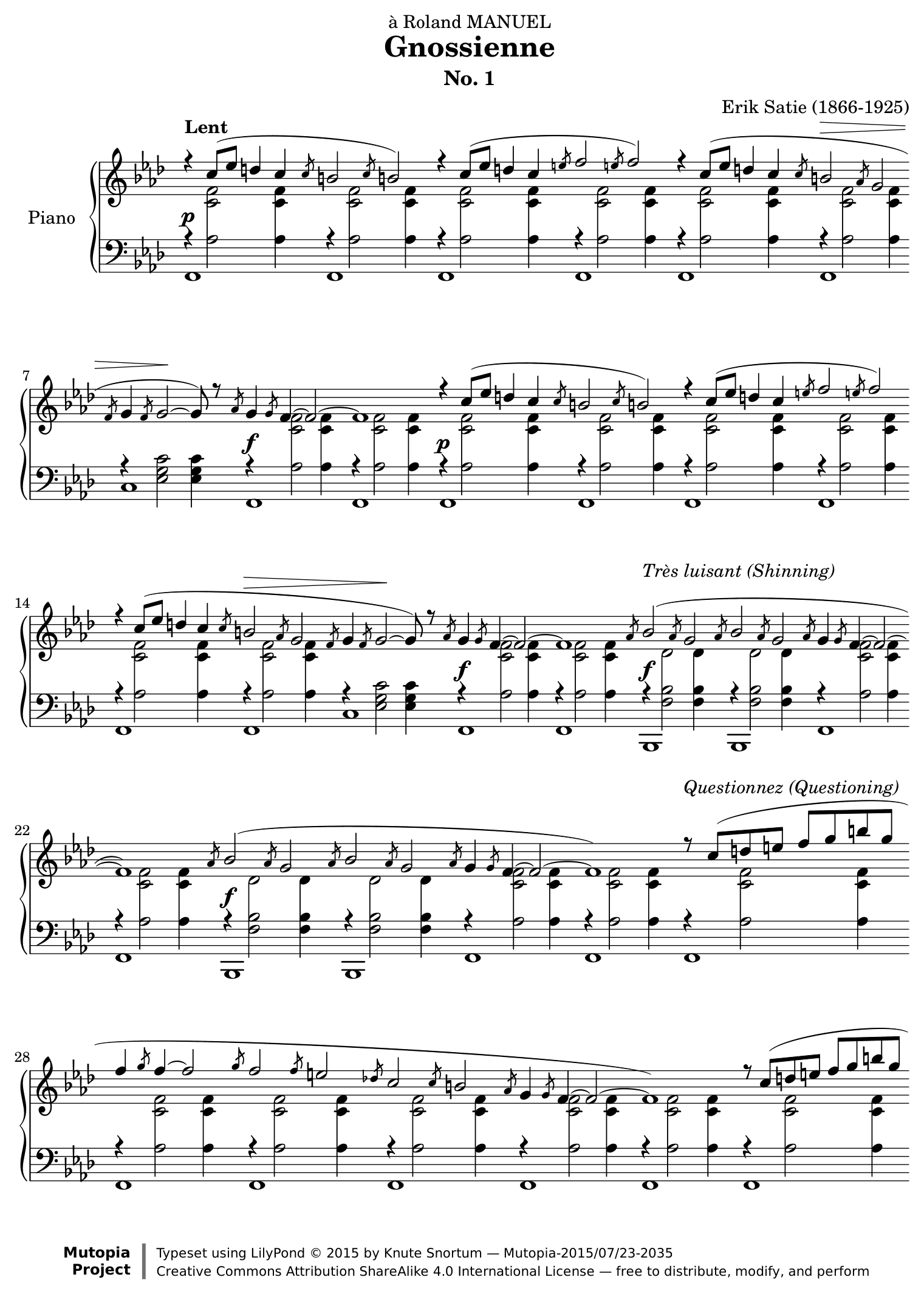 Gnossienne n. 1 – 1